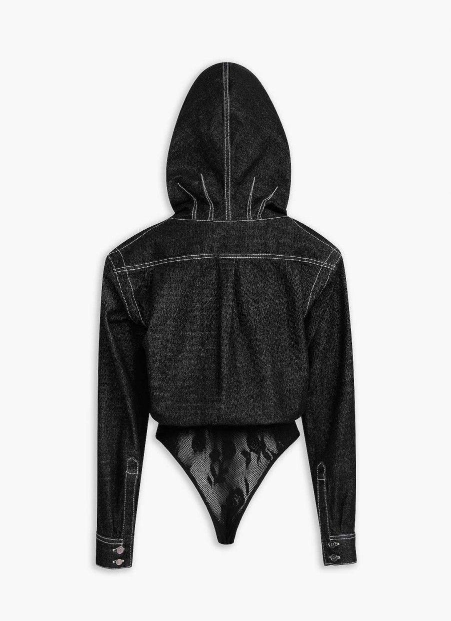 Ready-To-Wear Alaïa | Denim Bodysuit With Hood