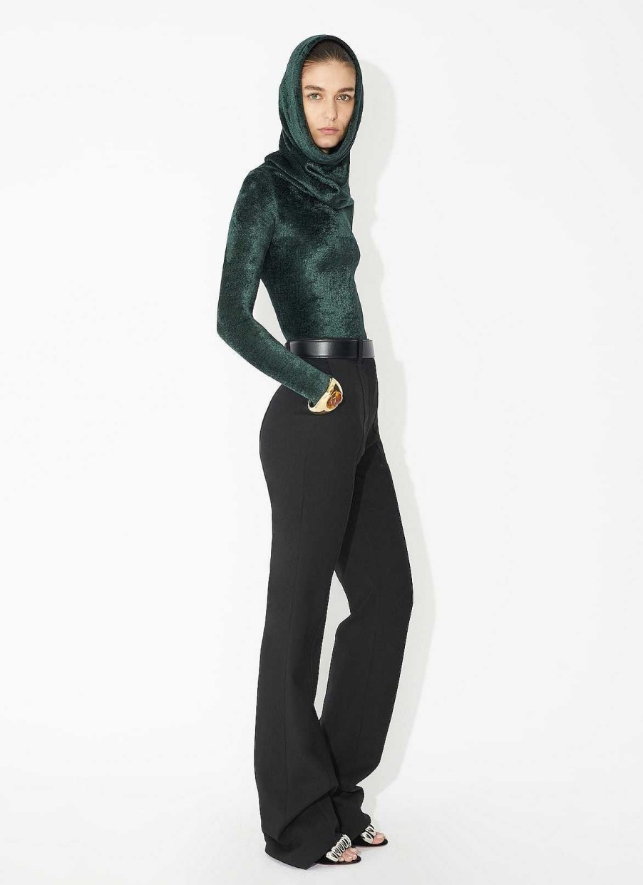 Ready-To-Wear Alaïa | Polished Velvet Hooded Top