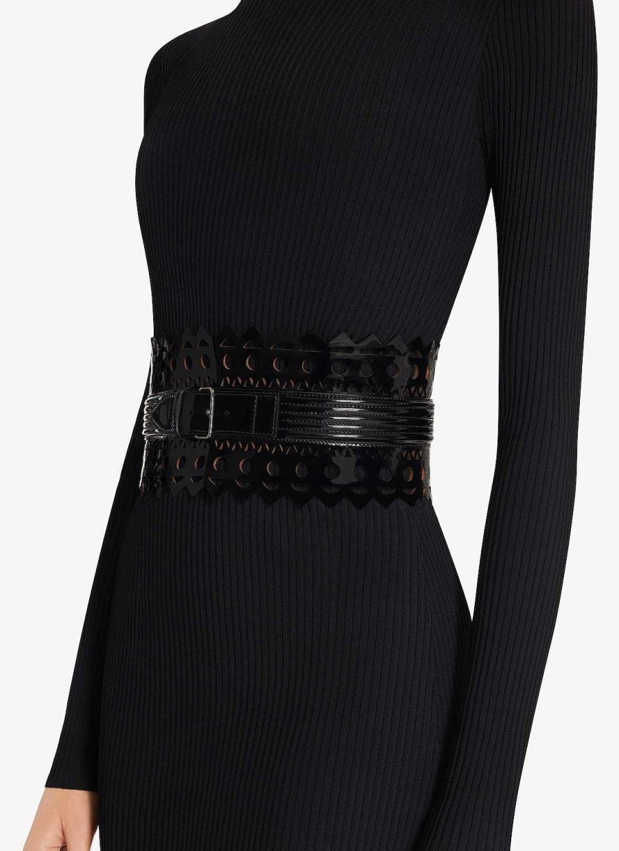 Accessories Alaïa | Shiny Perforated Corset Belt