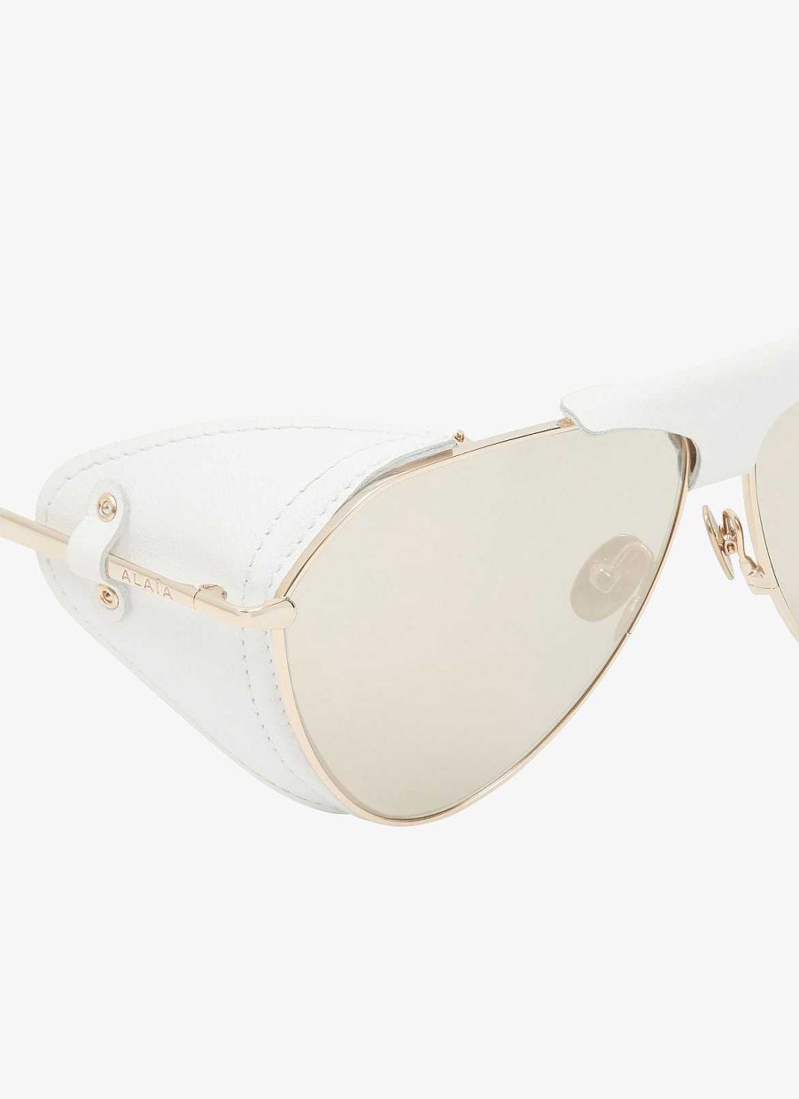 Accessories Alaïa | Aviator Sunglasses In Metal And Leather