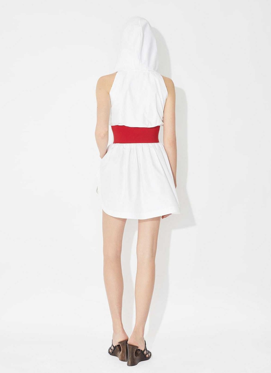 Ready-To-Wear Alaïa | Hooded Dress In Cotton Pique