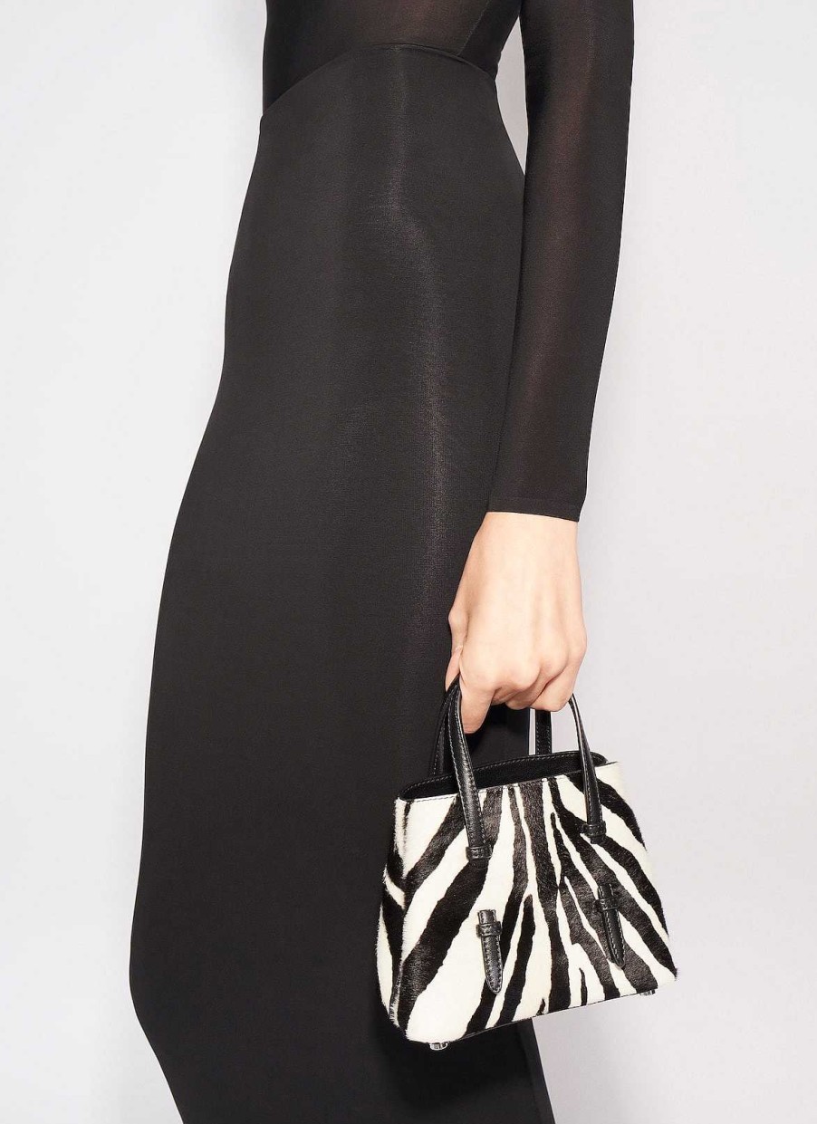 Bags Alaïa | Mina 16 In Calf Leather With Zebra Print