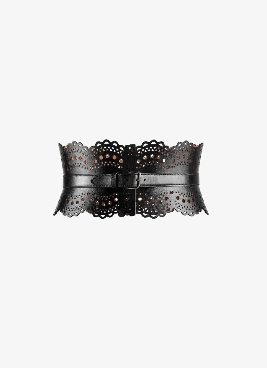 Accessories Alaïa | Bustier Belt In Luxurious Vienne Calfskin With Waves