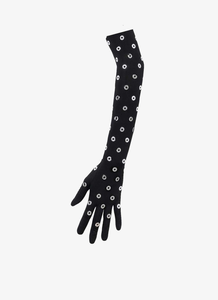 Accessories Alaïa | Jersey Gloves With Eyelets