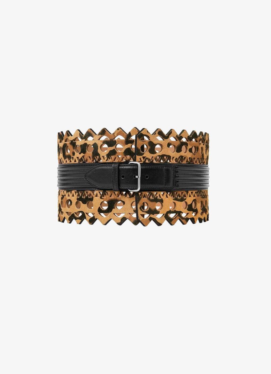 Accessories Alaïa | Small Corset Belt In Wave-Shaped Calfskin