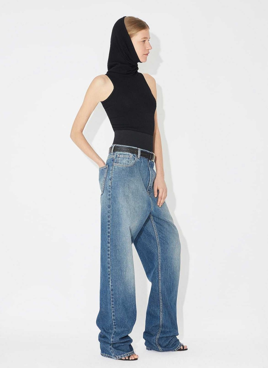 Ready-To-Wear Alaïa | Denim Pants With Knit Belt