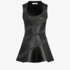 Ready-To-Wear Alaïa | Skater Dress Embroidered In Leather